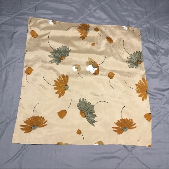 Floral Beige Scarf - Picture 1 of 2